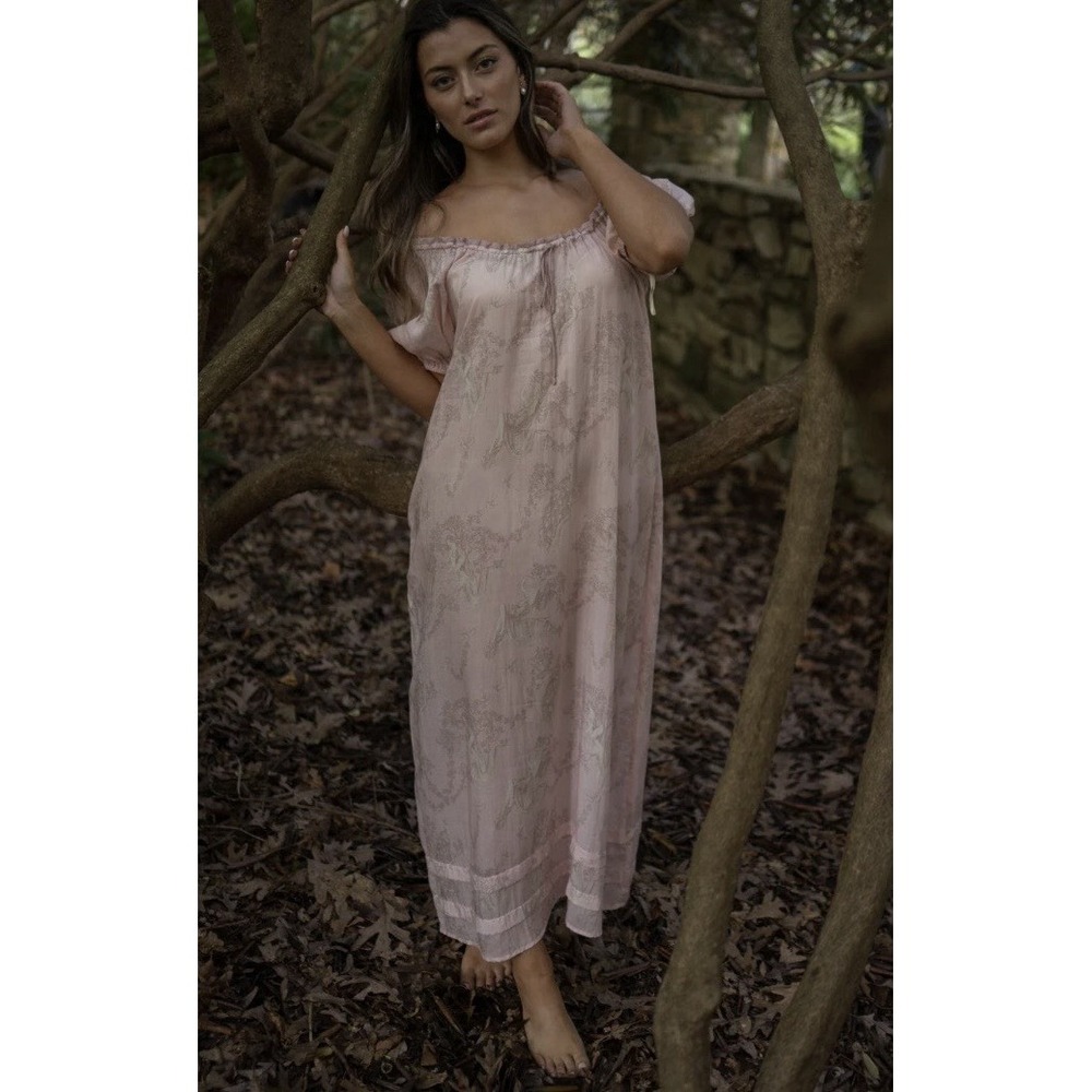 TILL BLUSH OF NIGHT Celine nightgown In Petal Pink Romantic Feminine Fairycore M